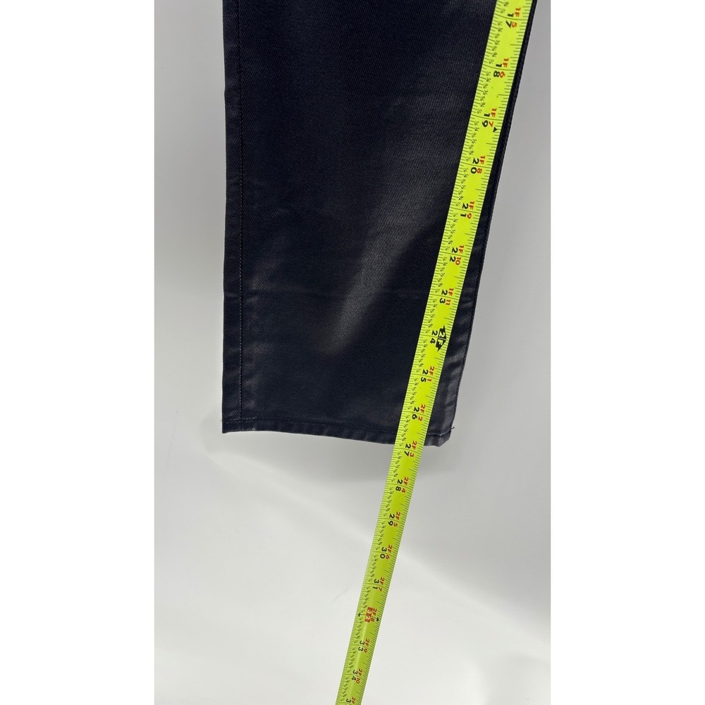 Madewell Jeans Coated Wax 90s Straight High Rise Women 28 Midnight Foil Blue New - Picture 10 of 14